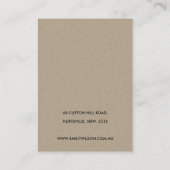 ROT GRÜNE ROSE FLORAL ENECKLACE DISPLAY VISITENKARTE (Rückseite)