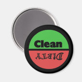 Rot/grüne, saubere Spülmaschine Magnet (Vorderseite/Rückseite)