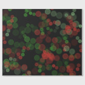 Rot-grüne schwarze Blasen Bokeh-Effekt Geschenkpapier (Flach)