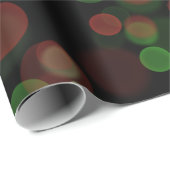 Rot-grüne schwarze Blasen Bokeh-Effekt Geschenkpapier (Rolleneckpunkt)