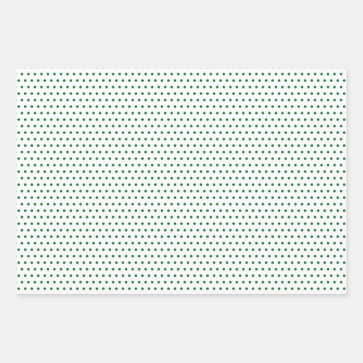 Rot-grüne schwarze Polka-Punkte auf Weiß Geschenkpapier Set (Vorderseite 2)