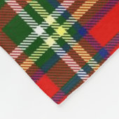 ROT GRÜNE SCOTTISH TARTAN, GOLD ZELLTIKKNOTEN HERZ FLEECEDECKE (Ecke)