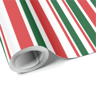Rot-grüne Streifen Geschenkpapier