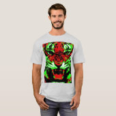Rot-grüne Tiger-Gesichtsmalerei T-Shirt (Vorne ganz)