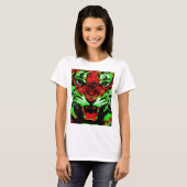Rot-grüne Tiger-Gesichtsmalerei T-Shirt (Vorne ganz)