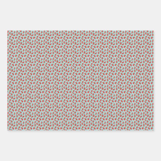 Rot-grüne und gelbe Sommervibes mit Wassermelone Geschenkpapier Set (Vorderseite)