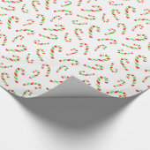 Rot, grüne Wasserfarbe, Candy Cane Muster Geschenkpapier (Ecke)