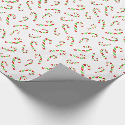 Rot, grüne Wasserfarbe, Candy Cane Muster Geschenkpapier (Ecke)