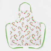 Rot, grüne Wasserfarbe, Candy Cane Muster Schürze (Vorderseite)
