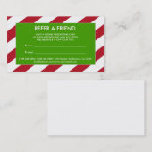 Rot grüne Weihnachten verweisen Sie mit Freunden V Empfehlungskarte (Vorne/Hinten)