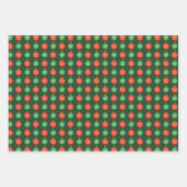 Rot grüne Weihnachtsbände Festliche Weihnachten We Geschenkpapier Set (Vorderseite 3)