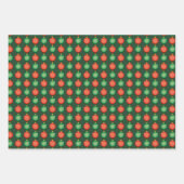 Rot grüne Weihnachtsbände Festliche Weihnachten We Geschenkpapier Set (Vorderseite 2)