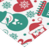 Rot-grüne Weihnachtsdecke Tischdecke (Schrägansicht)