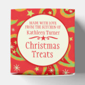 Rot-grüne Weihnachtssternpisley Geschenkboxen Geschenkschachtel (Oben)