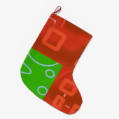 Rot-grüne Weihnachtsstrumpf Großer Weihnachtsstrumpf (Vorderansicht (hängend))