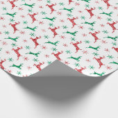 Rot-grüner Krustling-Glitzer Geschenkpapier (Ecke)