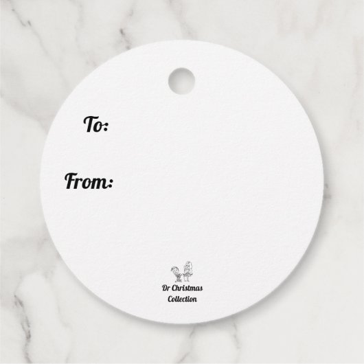 Rot / Grüner Schneemann Geschenkanhänger (Rückseite)