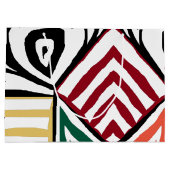 Rot-grüner Tribal-Mud-Tuch-Muster Afrikanisch Große Geschenktüte (Rückseite)