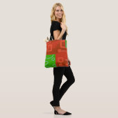 Rot Grüner Weihnachten  Tasche (Am Model)