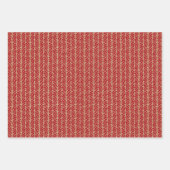 Rot grüner Zickzack Polka Dots auf Imitaten Braun  Geschenkpapier Set (Vorderseite 3)