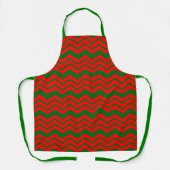 Rot-grünes Chevron-Musterdesign Schürze (Vorderseite)