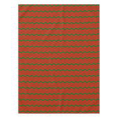 Rot-grünes Chevron-Musterdesign Tischdecke (Vorderseite)