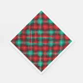 Rot-grünes Feiertags-Karomuster Serviette (Ecke)