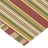 Rot-grünes Ockergelbes Streifen-Muster Großer Tischläufer (Ecke)