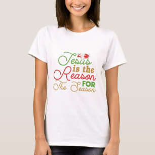 Rot-grünes Schrift-T-Shirt T-Shirt