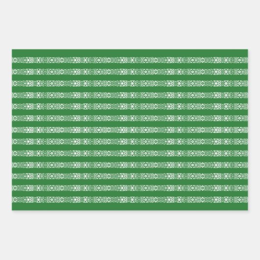 Rot-grünes Schwarz-Weiß-Muster Geschenkpapier Set (Vorderseite 2)