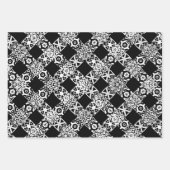 Rot-grünes Schwarz-Weiß-Muster Geschenkpapier Set (Vorderseite 3)