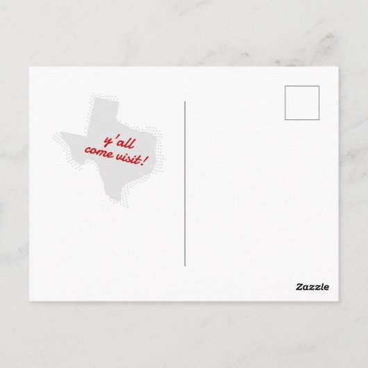 Rot haben wir uns bewegt - gepunktete Texas bewege Postkarte (Rückseite)