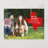 Rot haben wir uns bewegt - gepunktete Texas bewege Postkarte (Vorderseite)