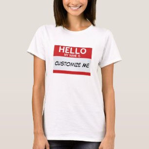 Rot hallo mein Name ist… kundengerecht T-Shirt