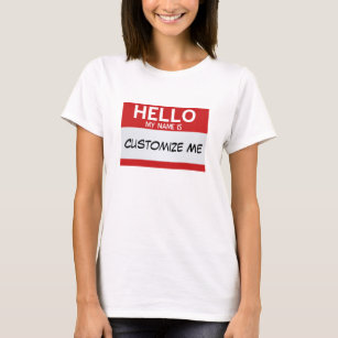 Rot hallo mein Name ist… kundengerecht T-Shirt