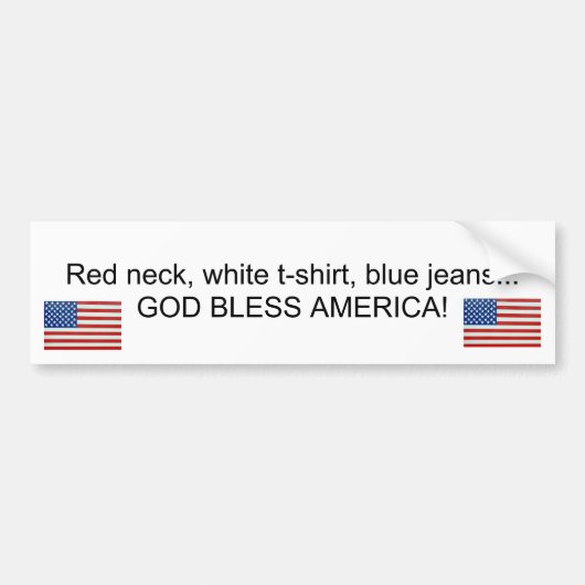 Rot-Hals Patriot Autoaufkleber (Vorne)