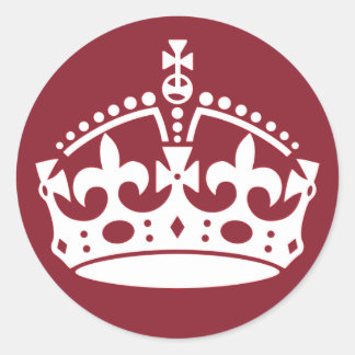 Rot halten Sie Ruhe und tragen Sie auf Kronenklebe Runder Aufkleber