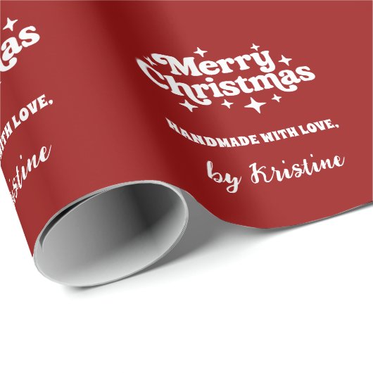 Rot handgefertigt von Weihnachtsgeschenk-Verpackun Geschenkpapier (Rolleneckpunkt)