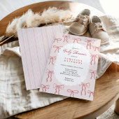 Rot handgezeichnete Boho-Schleifen Rosa Mädchen Ba