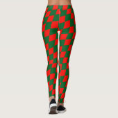 Rot-Harlequin-Karo-Muster Leggings (Rückseite)