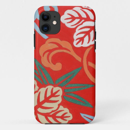 Rot-Hawaiianischer Kimono: Vintager Blumen Case-Mate iPhone Hülle (Rückseite)
