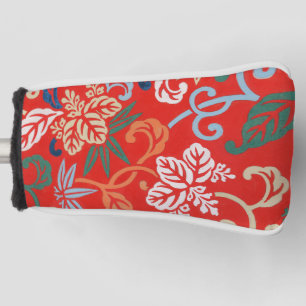 Rot-Hawaiianischer Kimono: Vintager Blumen Golf Headcover