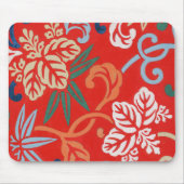 Rot-Hawaiianischer Kimono: Vintager Blumen Mousepad (Vorne)