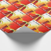 Rot, heiß, der Chili Geschenkpapier (Ecke)