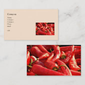 Rot - heiße Chili-Paprikaschoten-Geschäfts-Karte Visitenkarte (Vorne/Hinten)