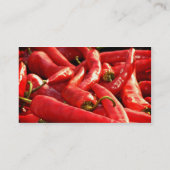 Rot - heiße Chili-Paprikaschoten-Geschäfts-Karte Visitenkarte (Rückseite)