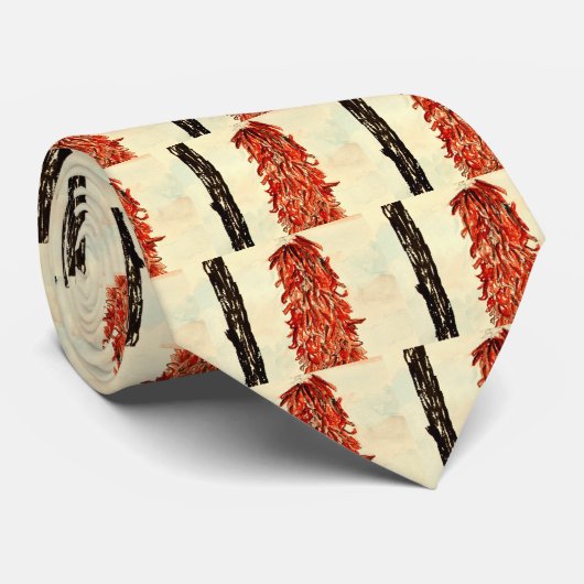 Rot - heiße Chili-Paprikaschoten Krawatte (Gerollt)