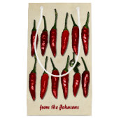 Rot - heiße Chili-Paprikaschoten personalisiert Kleine Geschenktüte (Vorderseite)
