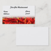 Rot - heiße Chili-Paprikaschoten Visitenkarte (Vorne/Hinten)