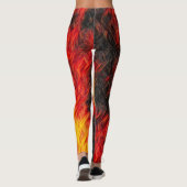 Rot - heiße Feuer-Leggings Leggings (Rückseite)